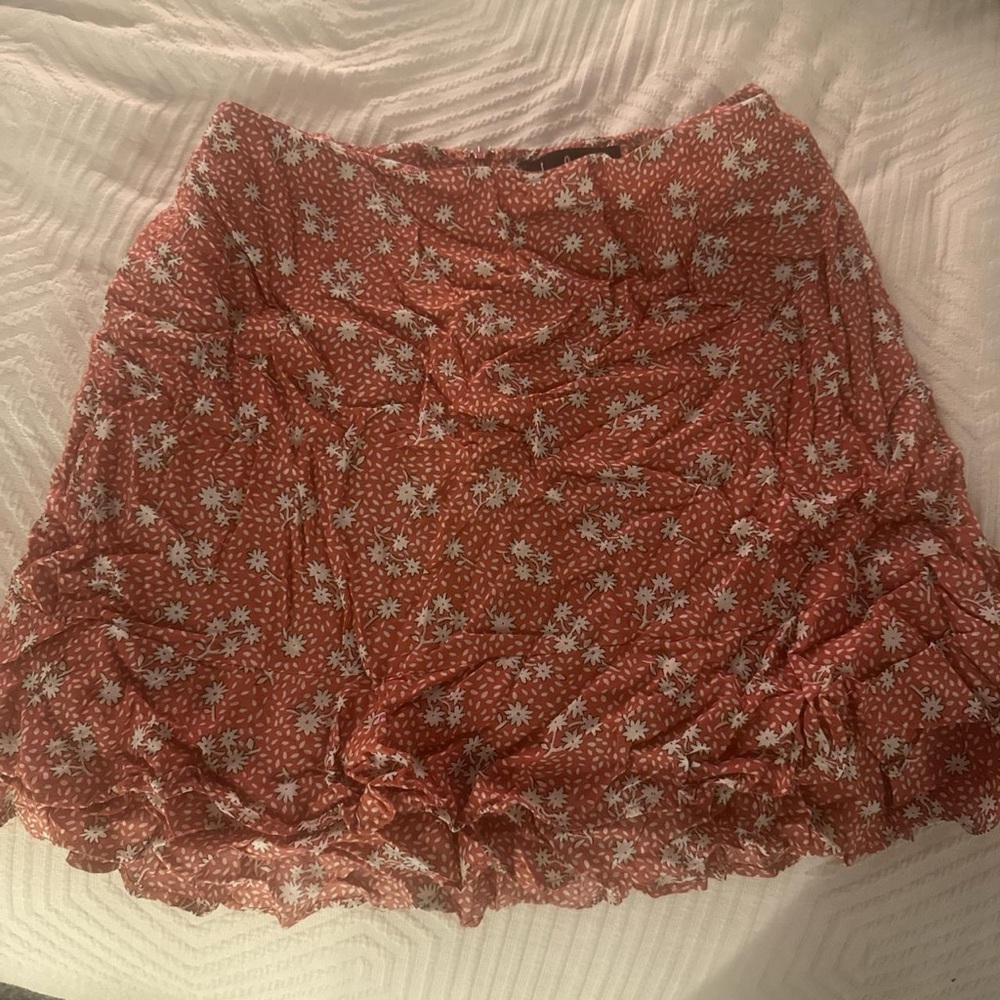 Lulu's Scarlet Floral Mini Skirt